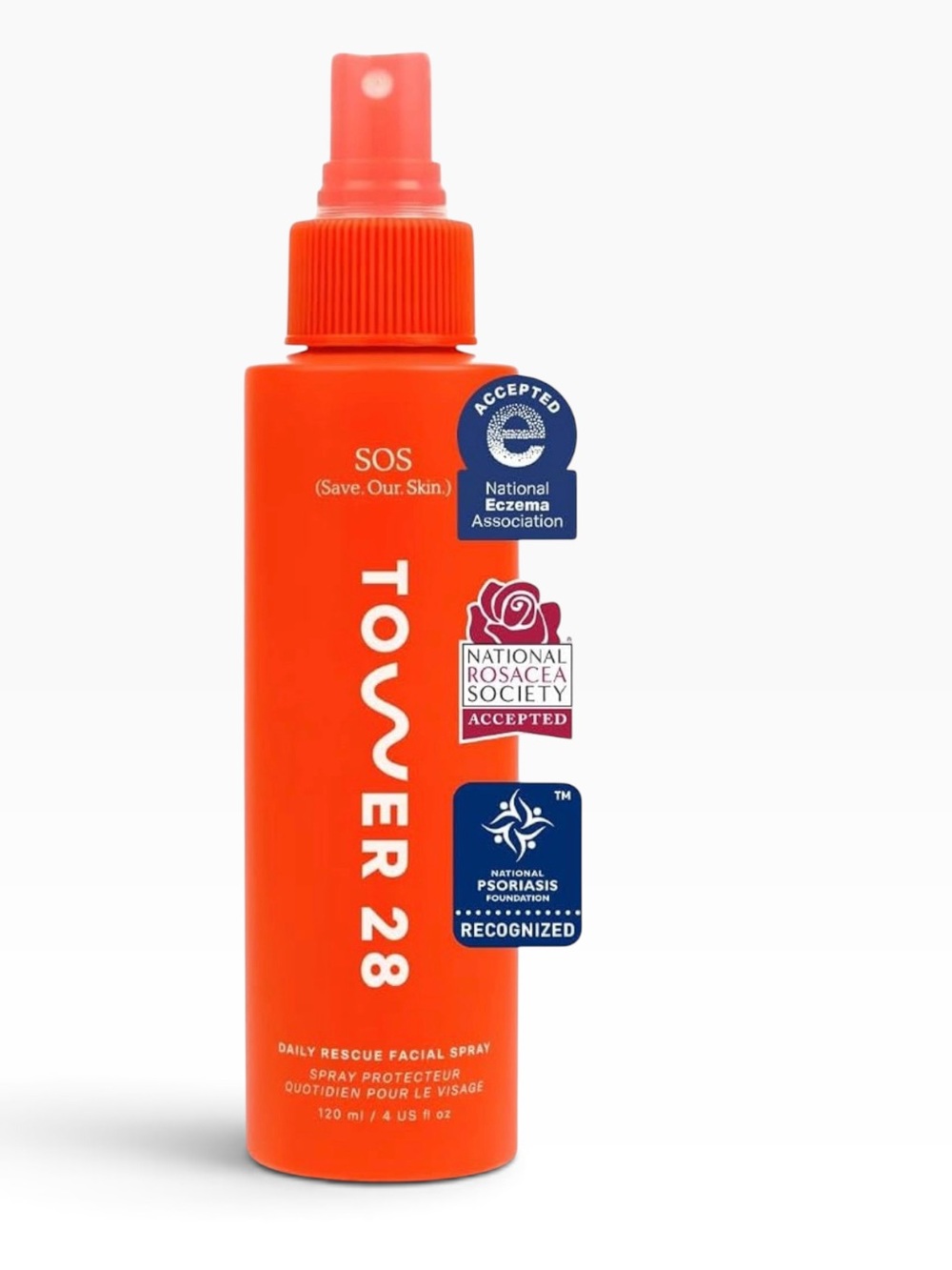 Tower 28 SO Daily Rescue Face Soothing Hypochlorous Acid Spray Mist Toner 4oz
